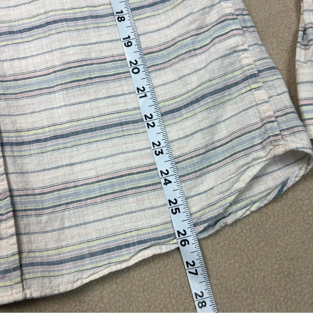 Marine Layer Shirt Men’s Small White Blue Stripe Button Up Cotton Long Sleeve - Picture 3 of 9